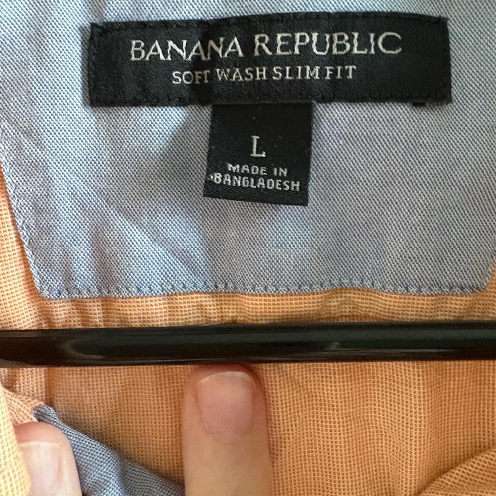 Banana Republic Men’s Button-Down Shirt — Peach and Lavender bundle. GET BOTH - Picture 5 of 9